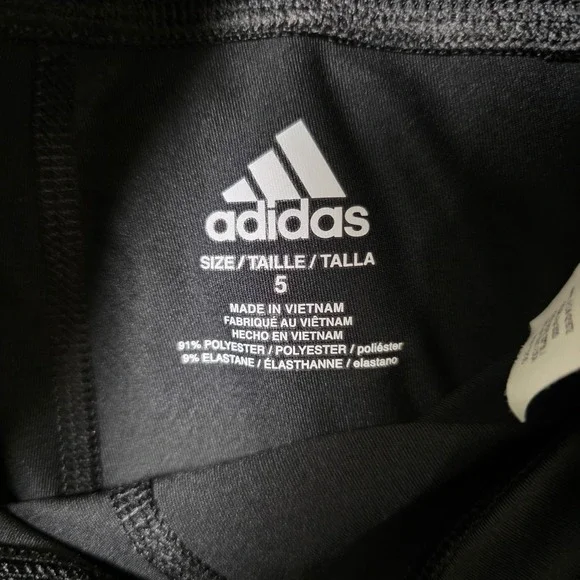 Adidas Girls Size 5 Leggings Lot Black Gray AEROREADY 2Pc Set - Picture 9 of 14